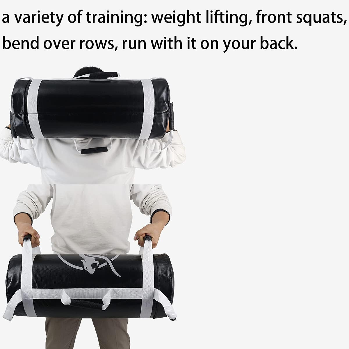 Workout Sandbag for Fitness Training Heavy Duty Sand Bags with Handle Weightlifting Sandbag Weight Bags Adjustable (New Red, L)