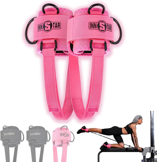 Adjustable Ankle Strap for Cable Machines, Rotateble D-Ring for Glute & Leg Workouts