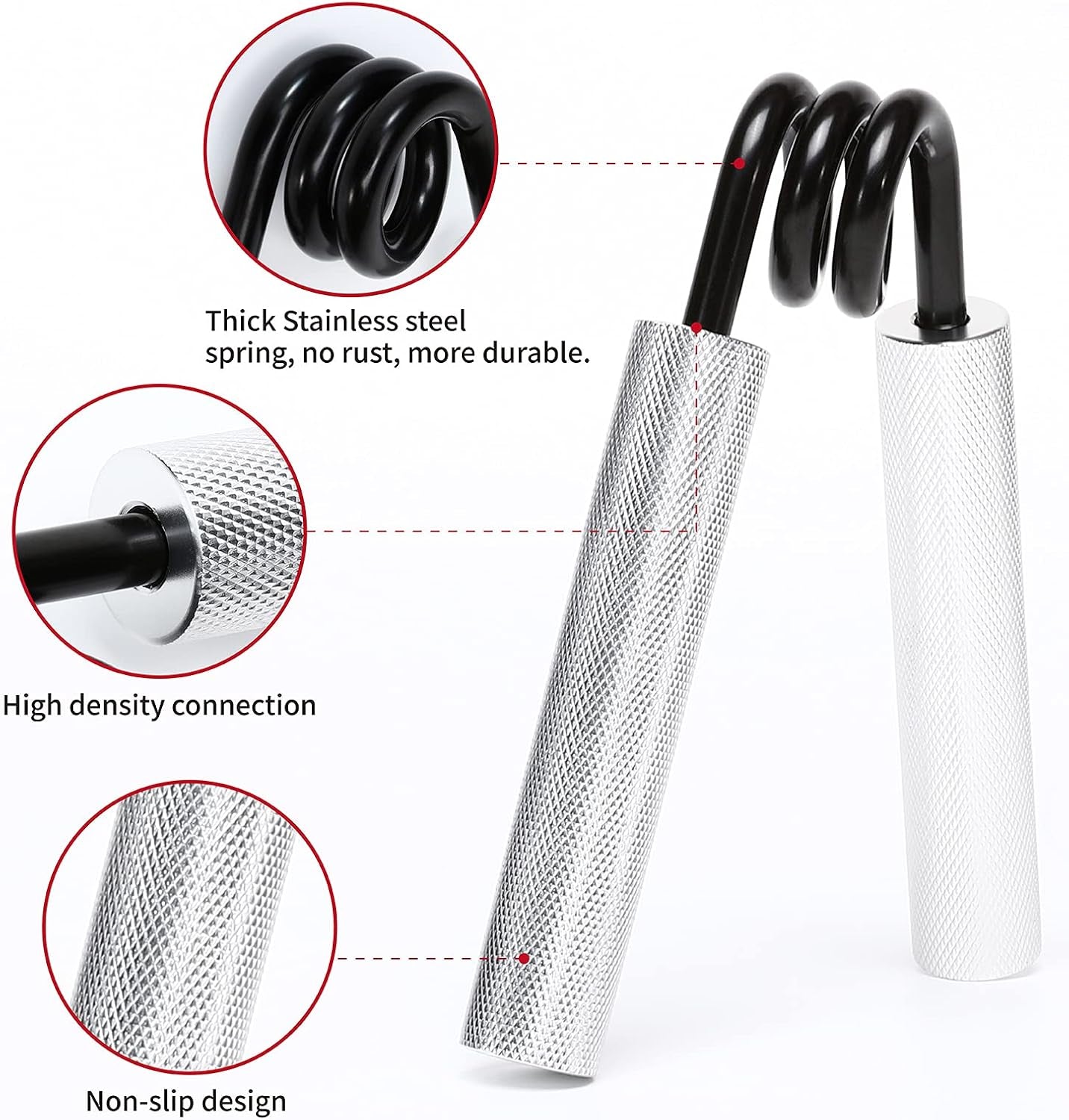 Iron Hand Grip Strengther Trainer with Finger Tension Trainer, Designed for Officer Hand Training