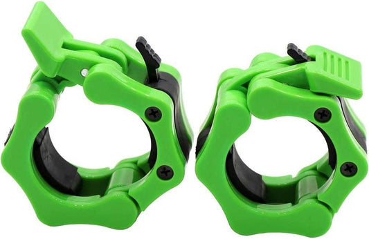 Barbell Clamps 2 Inch, Heavy Duty Exercise Collars 2" Quick Release Pair of Locking Pro Olympic Weight Bar Plate Locks Collar Clips for Workout Weightlifting Fitness Training (Green£©