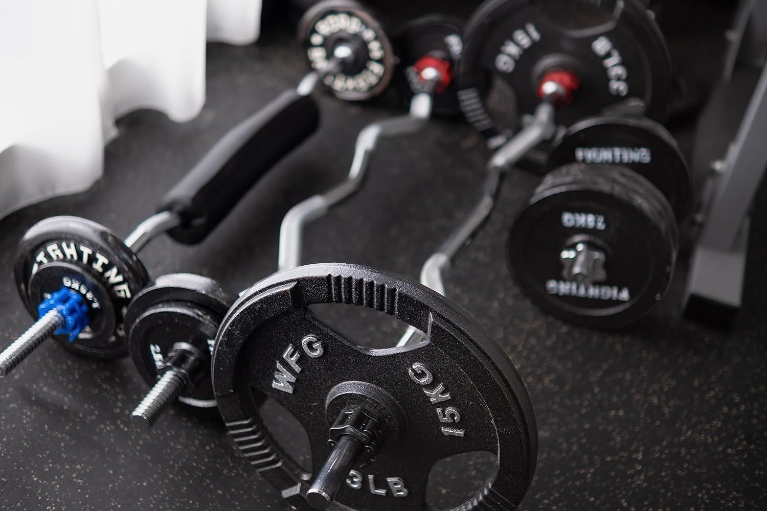 Standard Barbell Collar - Quick Release Locking Barbells - 1'' Weight Bar Clamp - Holder Plates Grip Bars (Purple)